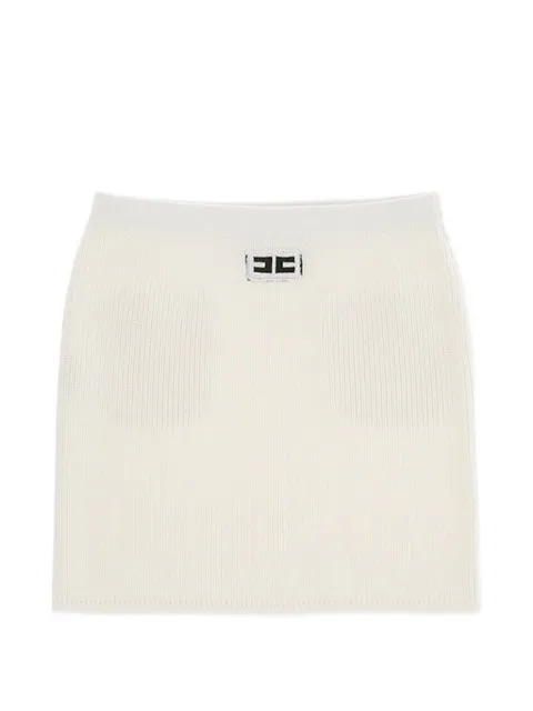 Elisabetta Franchi Kids falda corta de canalé con bolsillo de parche