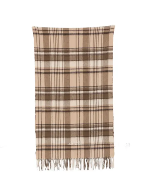 Les Deux check-pattern fringed scarf
