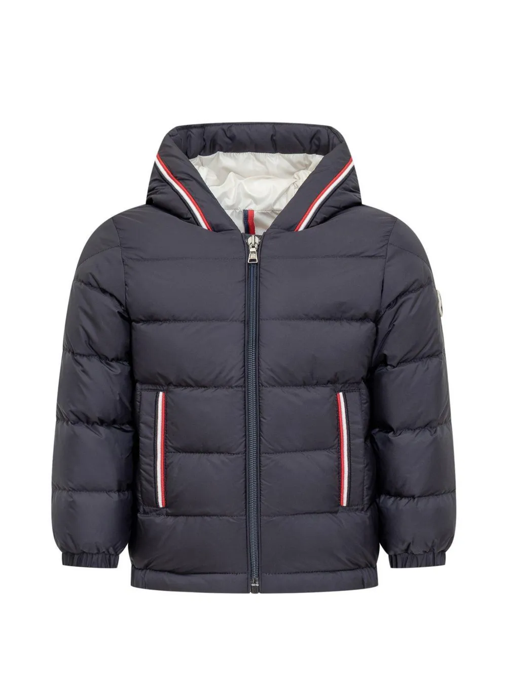 Moncler Enfant quilted hooded jacket Blauw