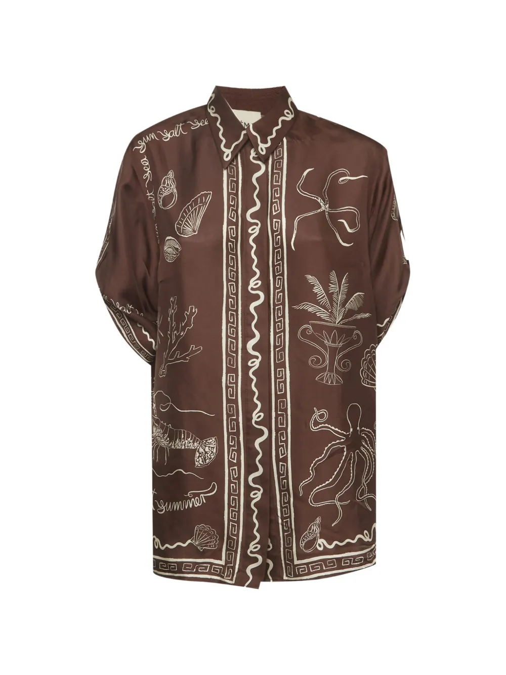 ALEMAIS chemise Sammy imprimée - Marron