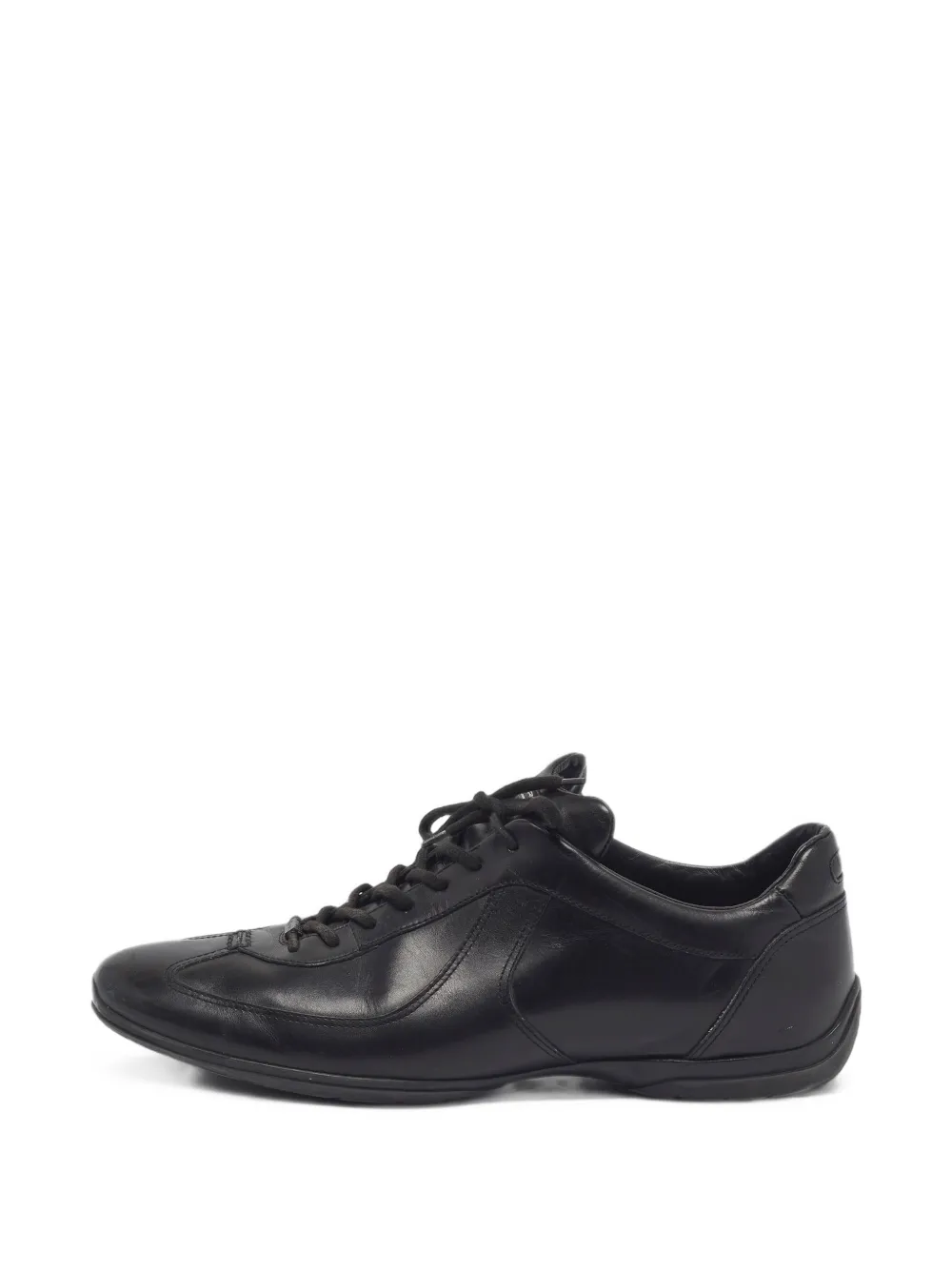 Santoni lace-up leather sneakers - Nero