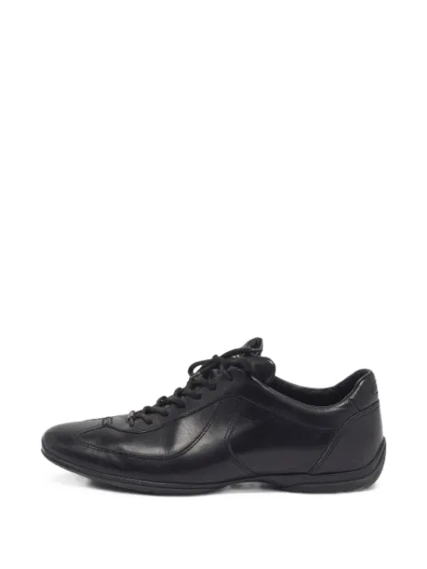 Santoni lace-up leather sneakers