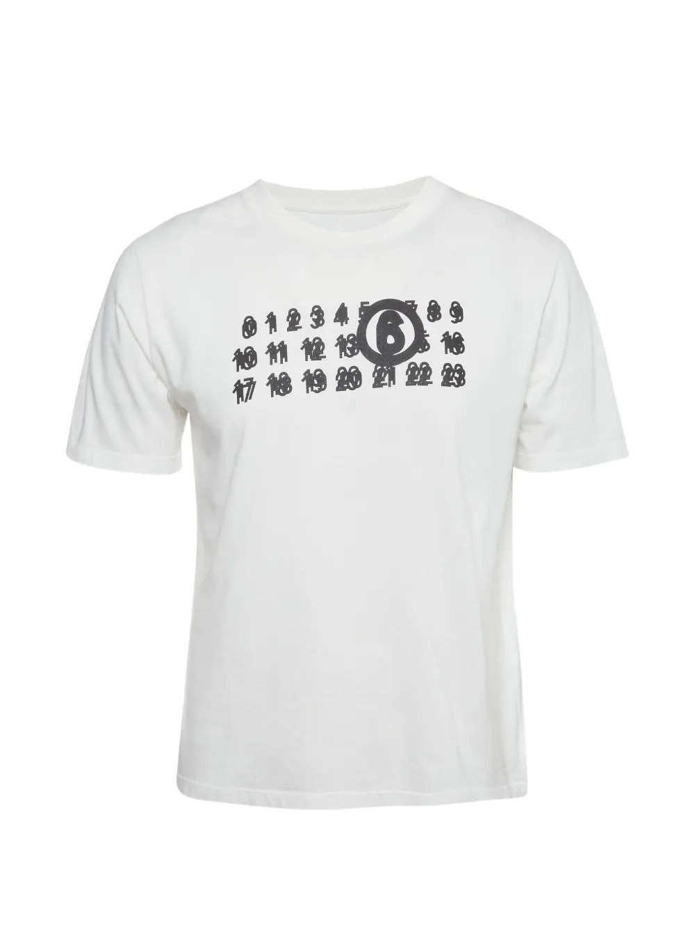 MM6 Maison Margiela Logo graphic T-shirt - Bianco