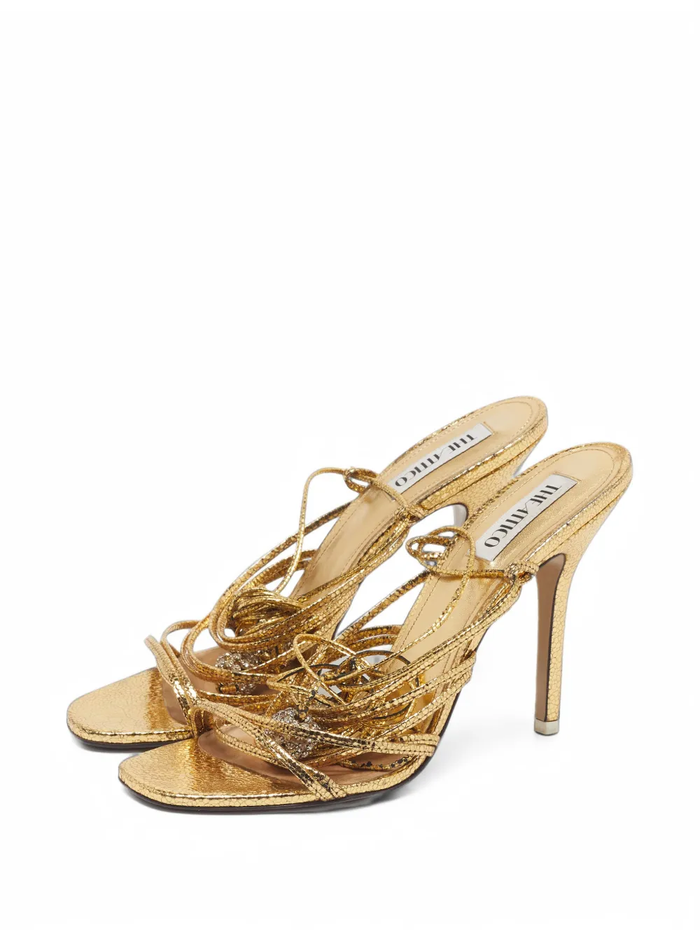 The Attico strappy heeled sandals - Gold