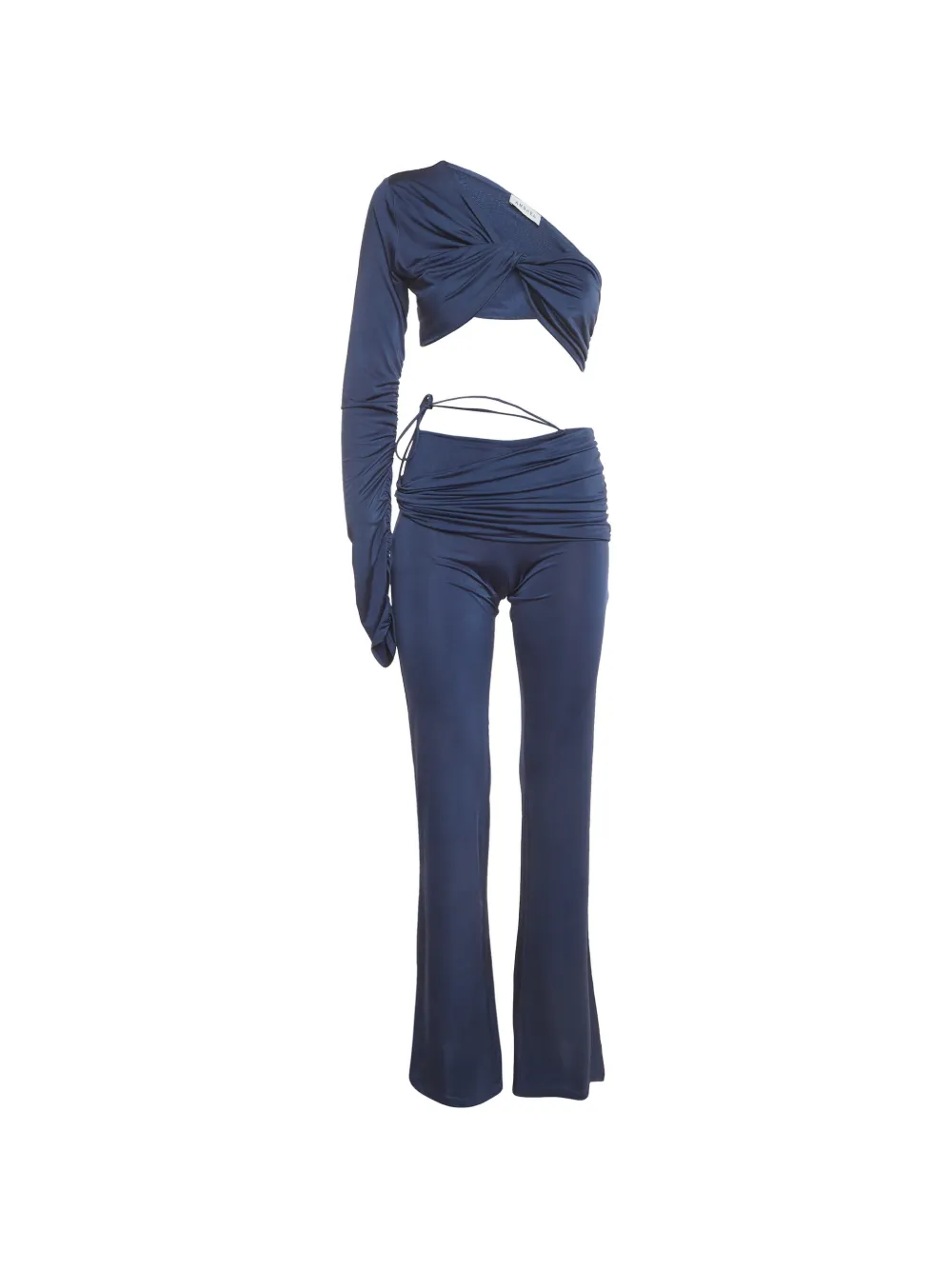 Rhea one-shoulder Estelle and Divona set - Blu