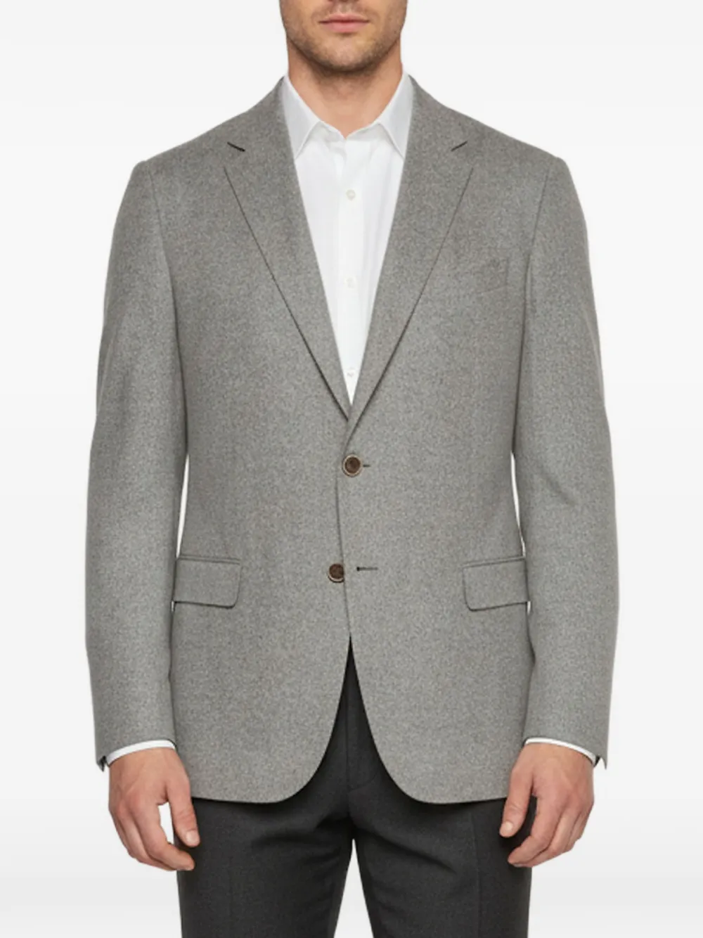 Armani Vintage single-breasted flannel jacket - Grau