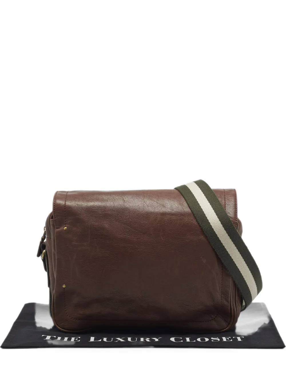 Bally Vintage sacoche à bande Web - Marron Bally Vintage sacoche à bande Web - Marron
