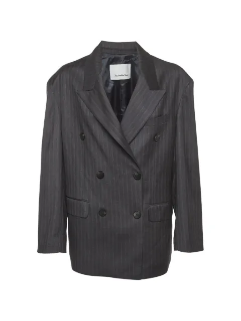 The Frankie Shop Tarbert pinstripe double-breasted blazer