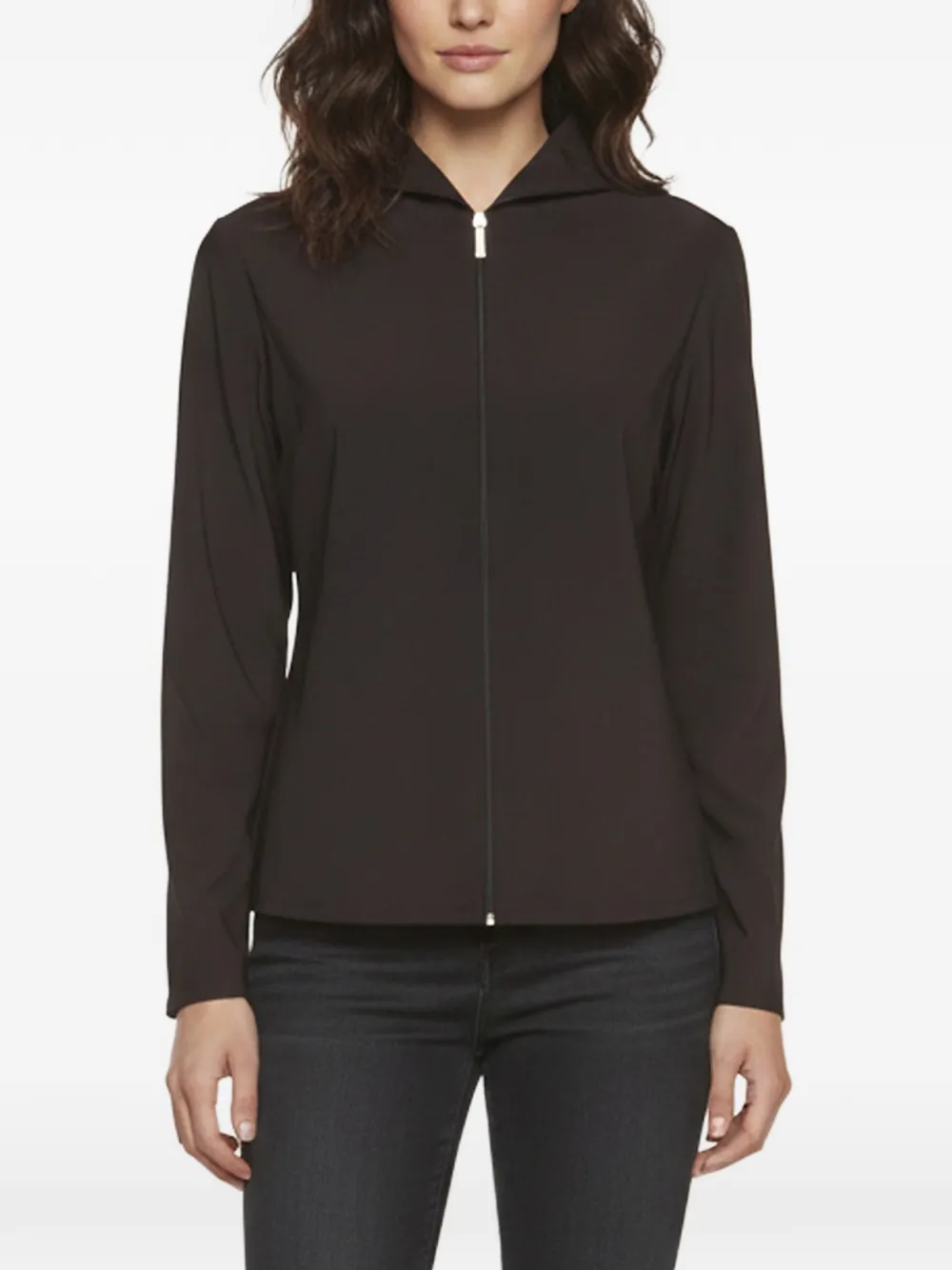 Pre-owned S Max Mara Zip-up Hoodie In Black