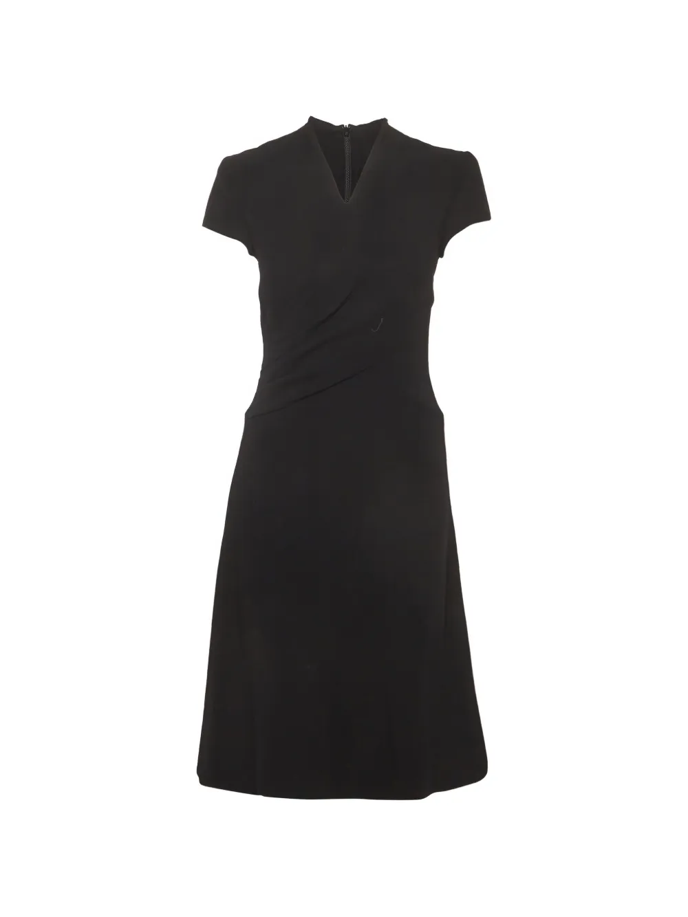 Ralph Lauren Vintage robe mi-longue drapée à col v - Noir Ralph Lauren Vintage robe mi-longue drapée à col v - Noir