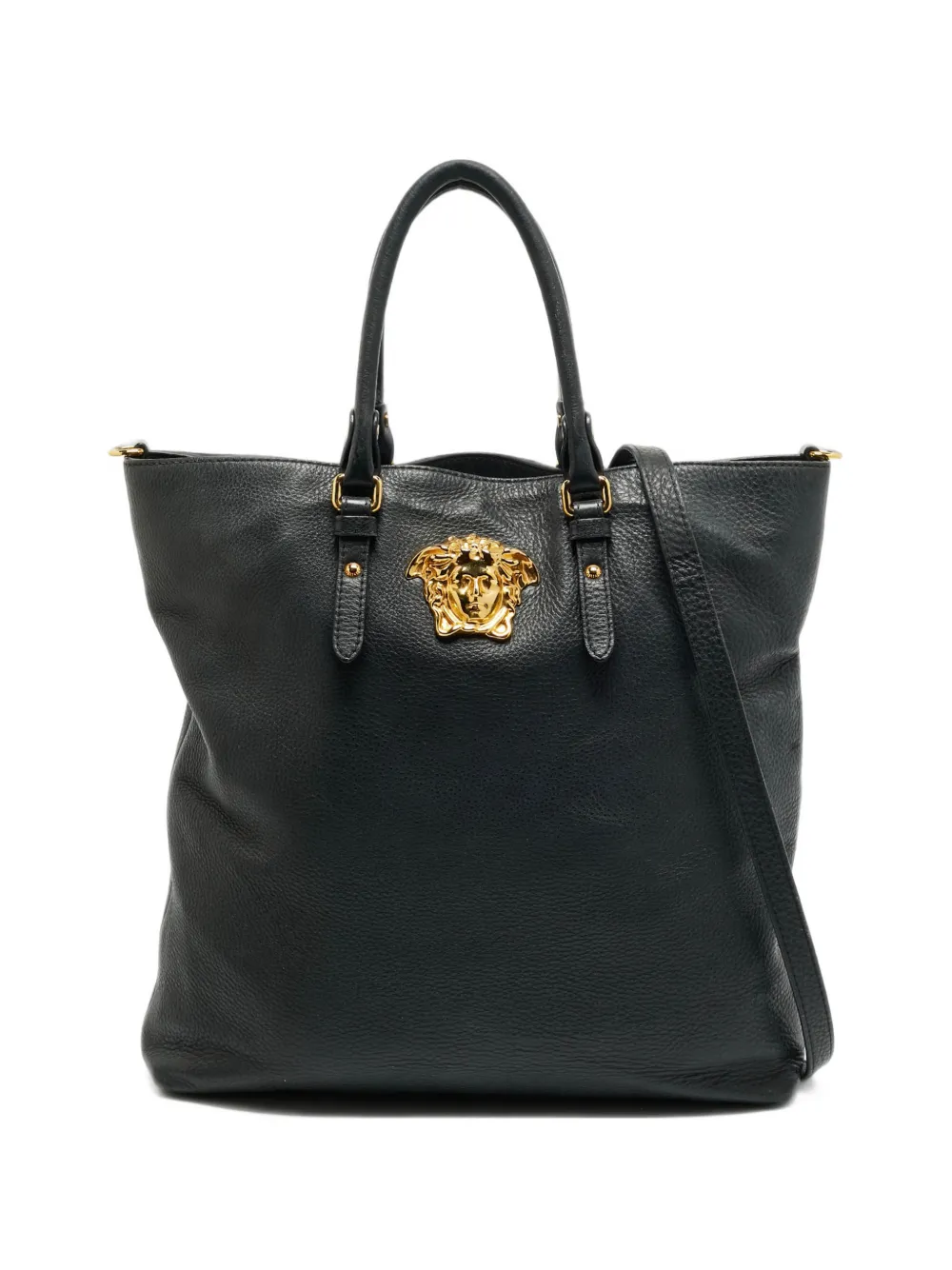 Versace Pre-Owned sac cabas en cuir à logo Medusa - Noir