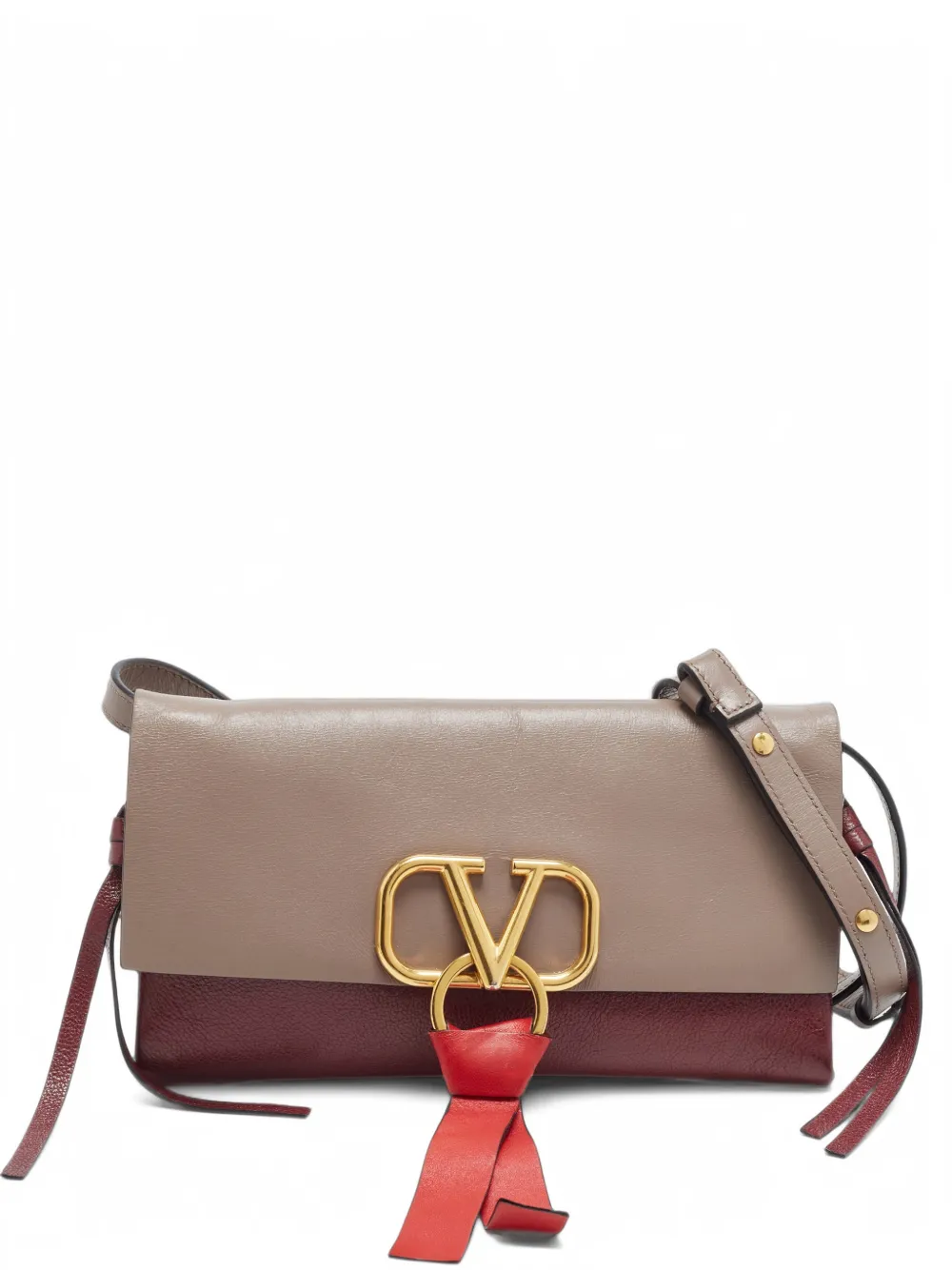 Valentino Garavani Pre-Owned small VRing crossbody bag - Toni neutri