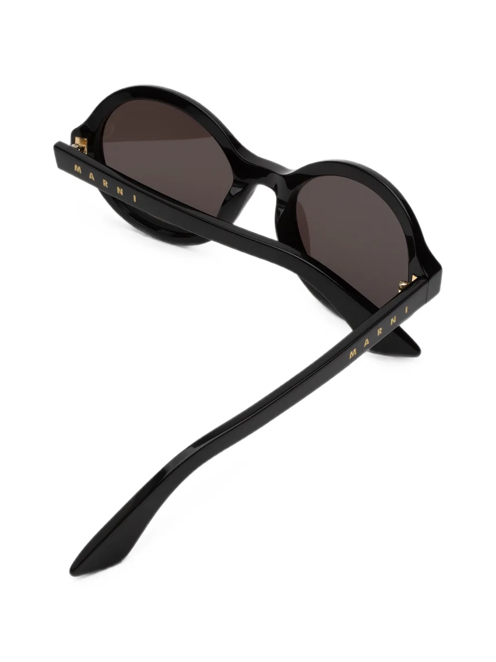 Marni Eyewear Black Nozea ronde zonnebril Zwart