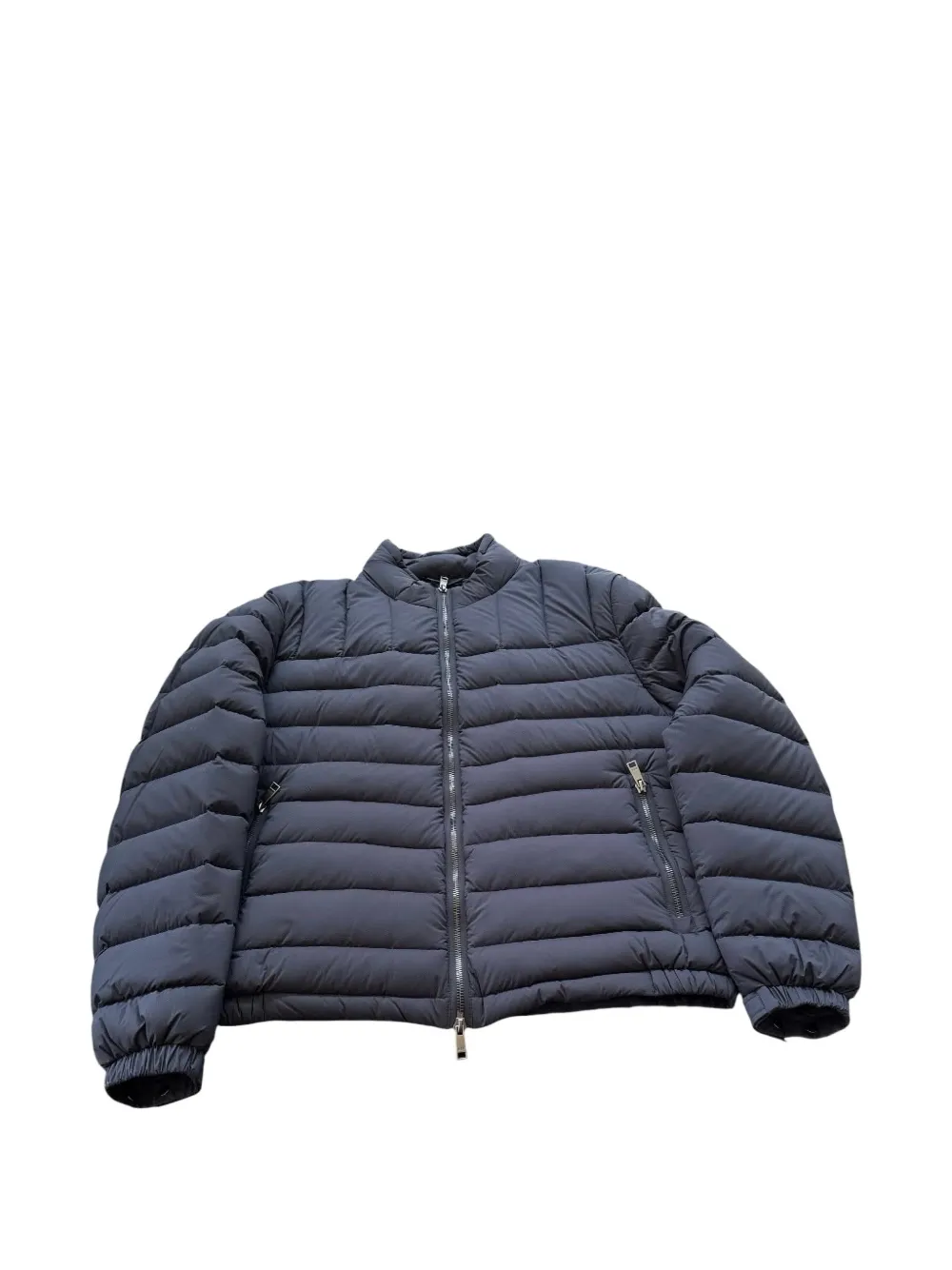 Add Quilted Zip-up Jacket In Blue