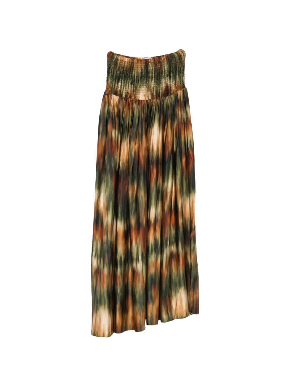 CONNOR&BLAKE abstract-print smocked-waist maxi skirt