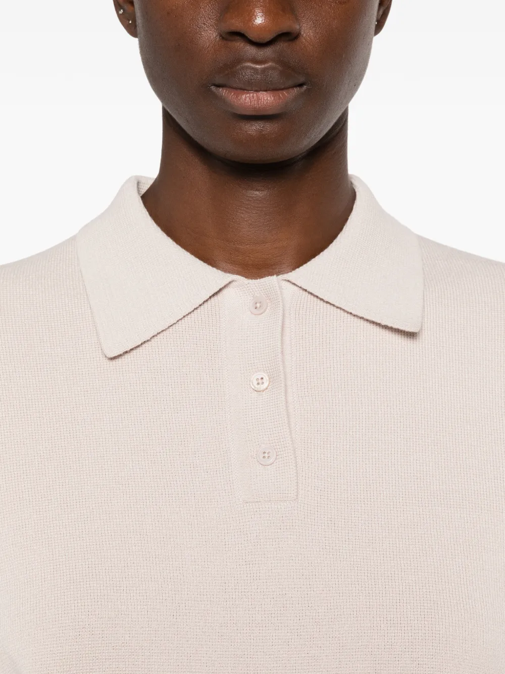 The Frankie Shop Nola short-sleeve polo shirt Grijs