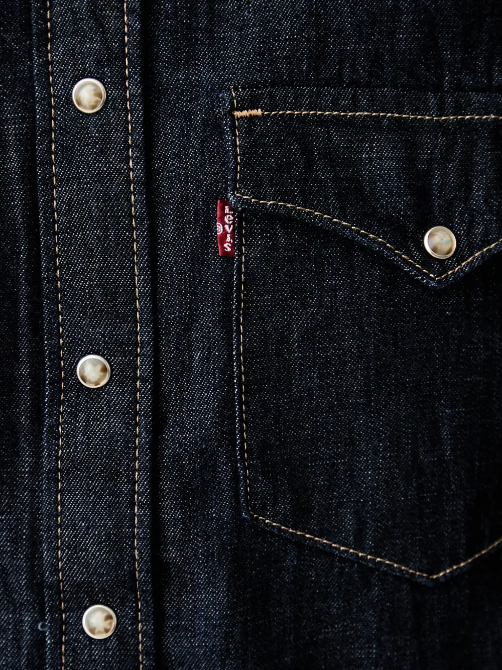 Levi's western-style denim shirt Blauw