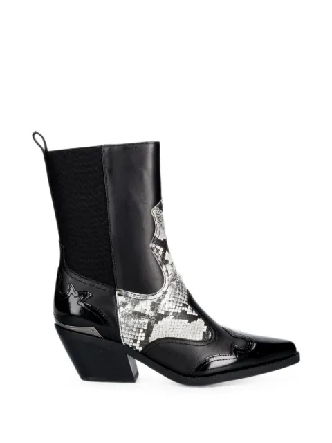 LIU JO python-print cowboy boots