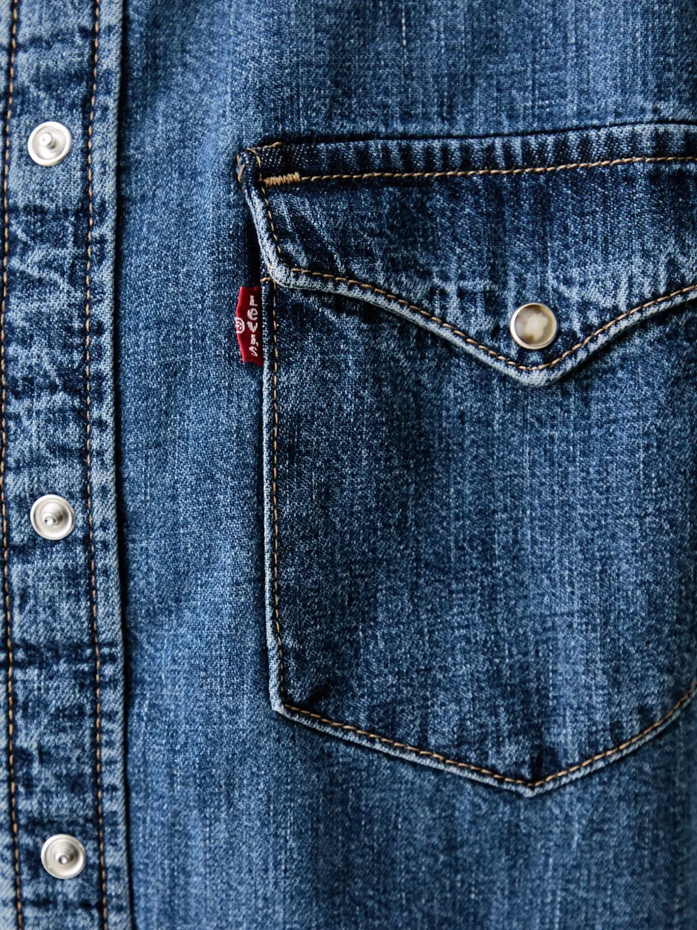 Levi's Heritage denim blouse Blauw