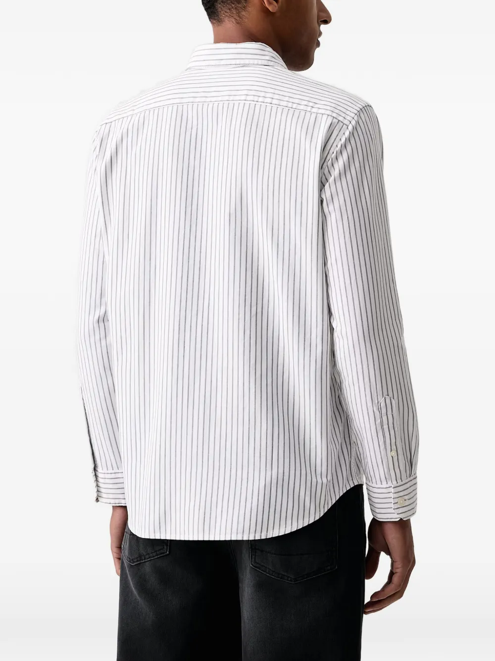 Levi's vertical-stripe long-sleeve shirt Wit