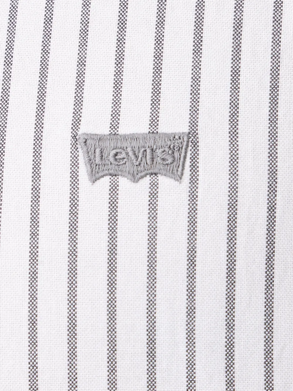 Levi's vertical-stripe long-sleeve shirt Wit