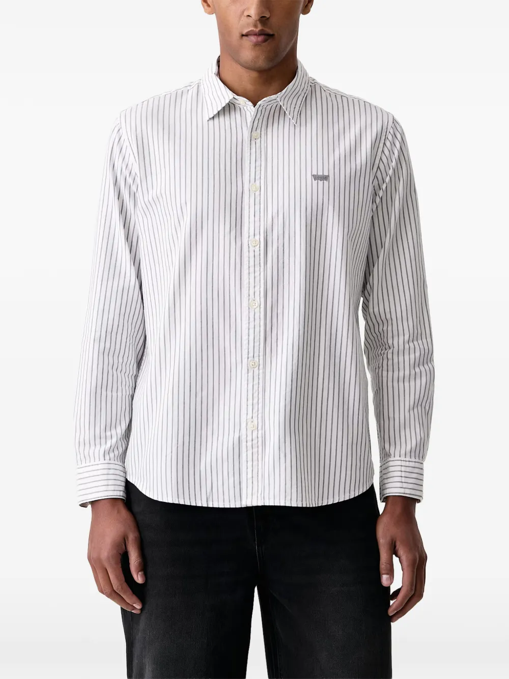 Levi's vertical-stripe long-sleeve shirt - Bianco