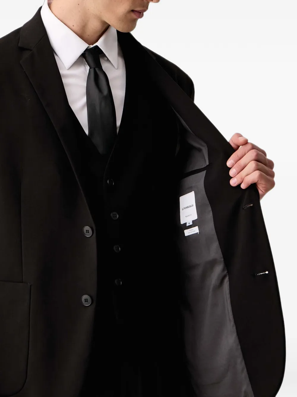 Lindbergh Blazer met enkele rij knopen Zwart