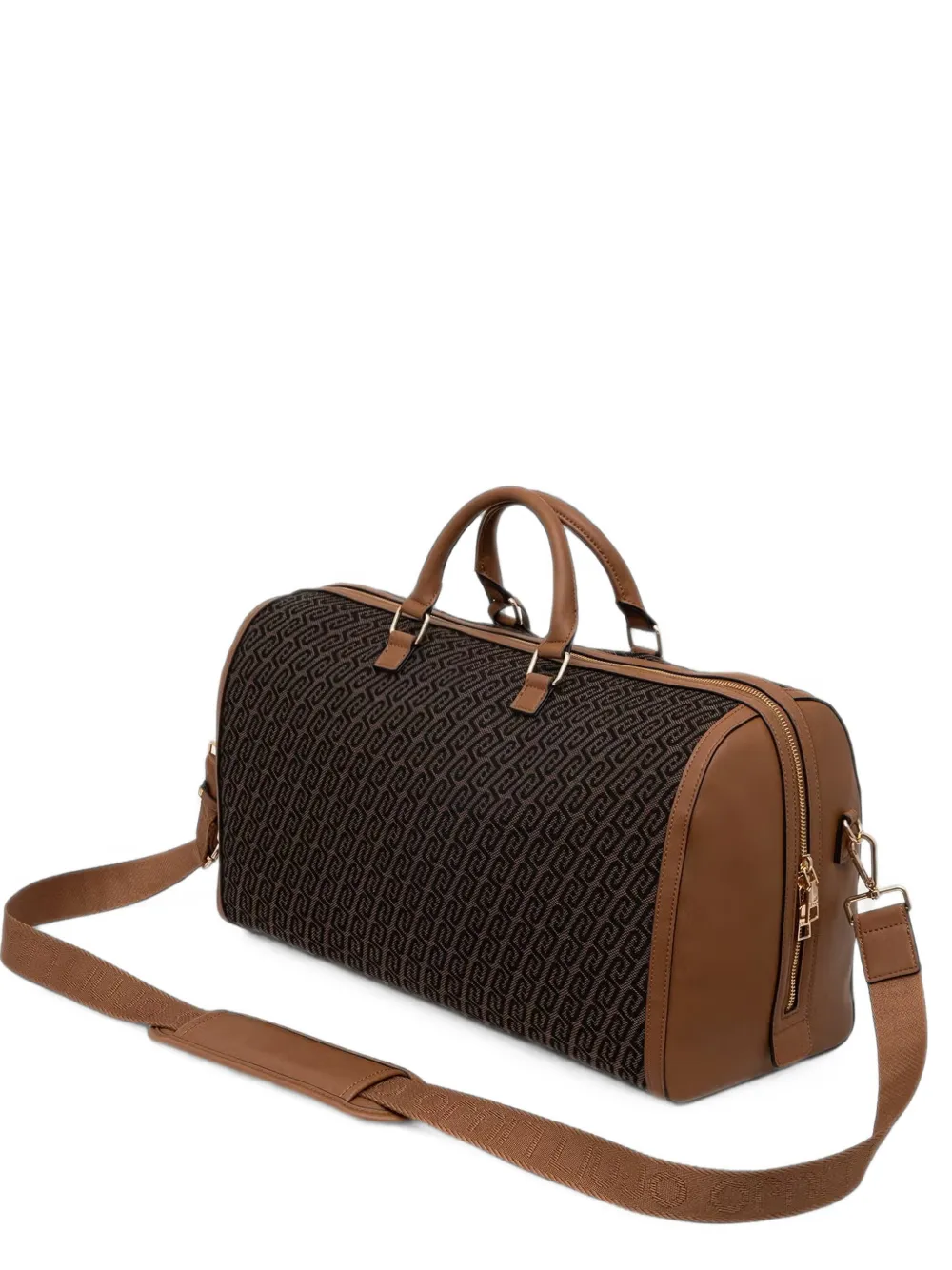 LIU JO jacquard travel duffel bag Bruin
