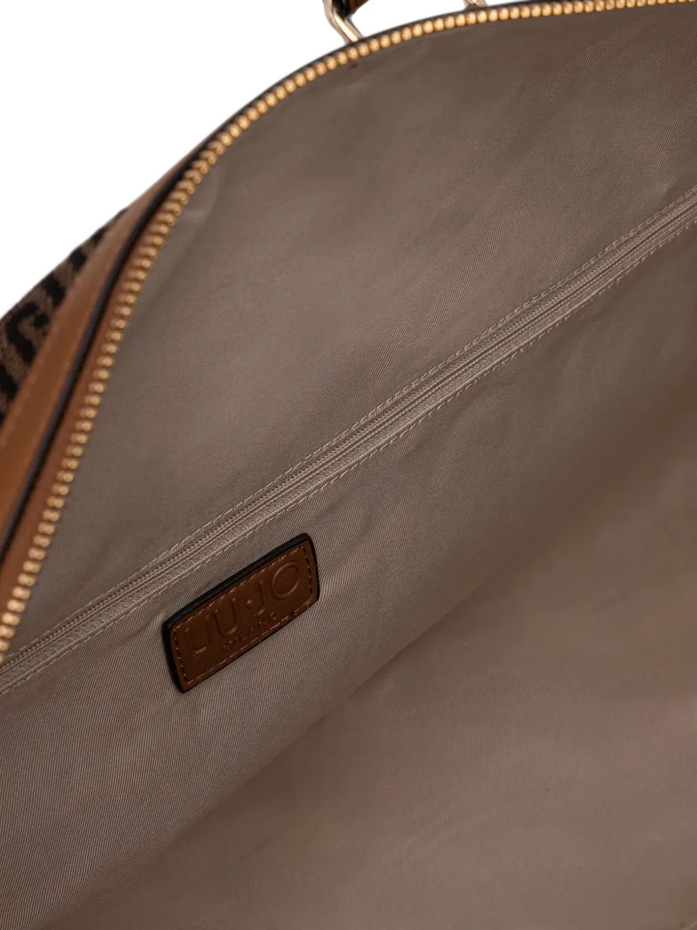 LIU JO jacquard travel duffel bag Bruin