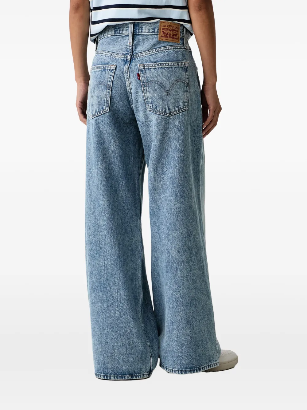 Levi's Middy jeans met wijde pijpen Blauw