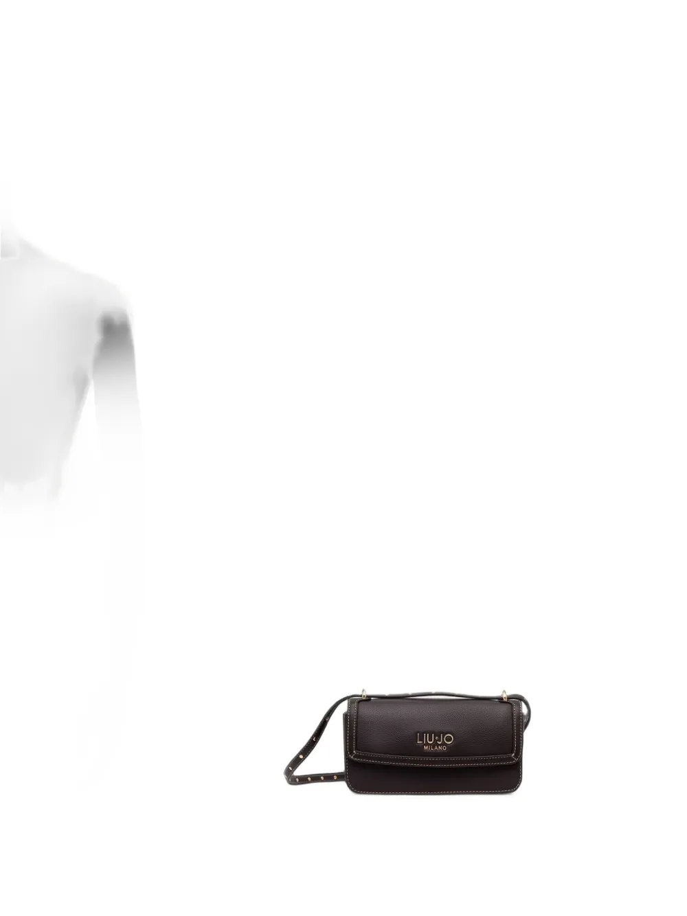 LIU JO logo-plaque studded-strap shoulder bag Bruin