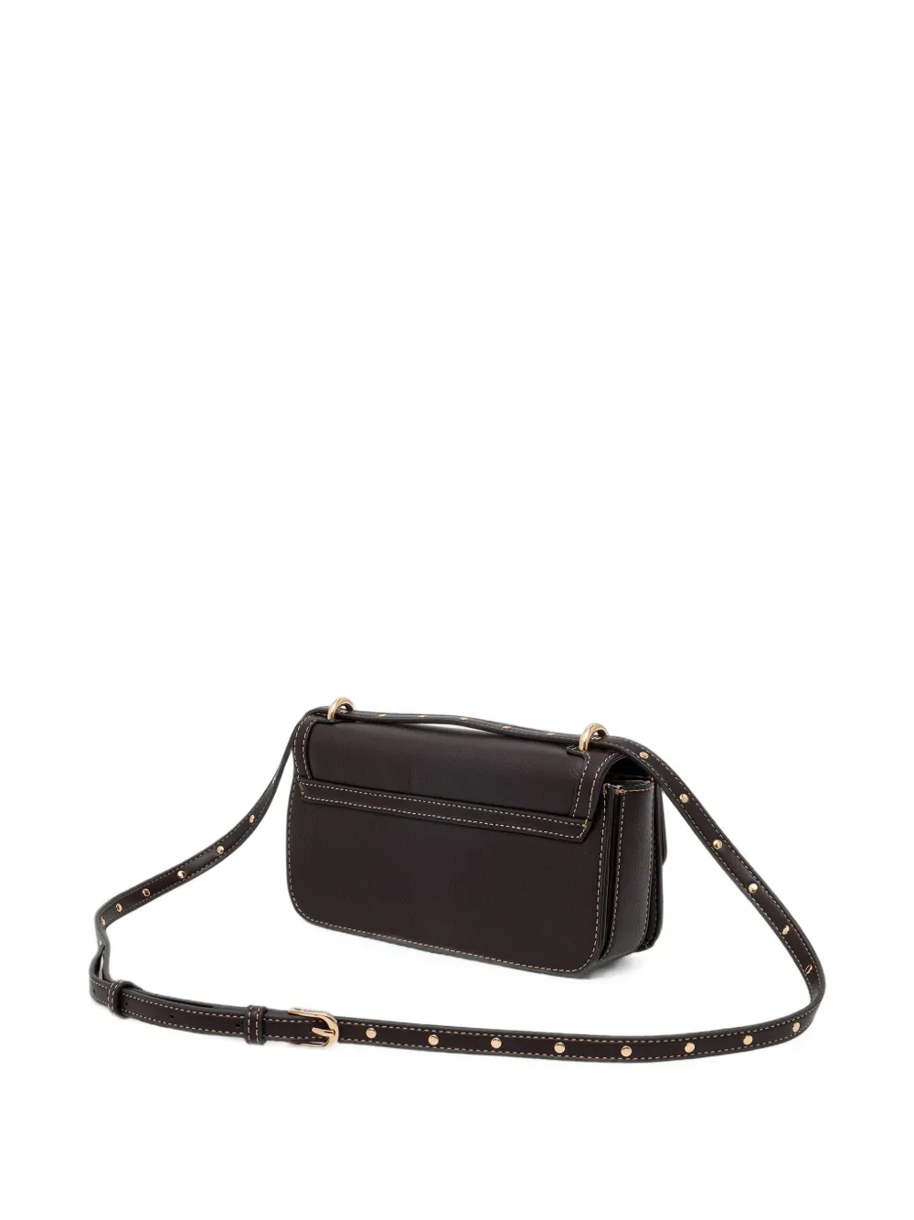 LIU JO logo-plaque studded-strap shoulder bag Bruin