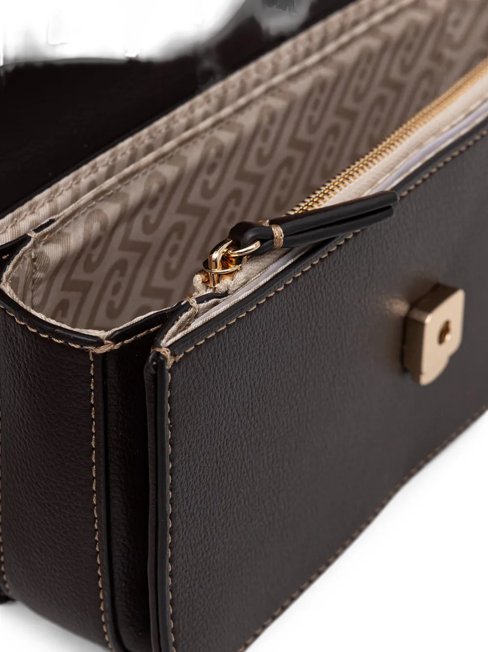 LIU JO logo-plaque studded-strap shoulder bag Bruin