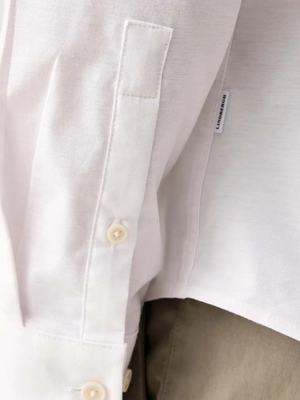 Lindbergh Oxford overhemd met lange mouwen Wit