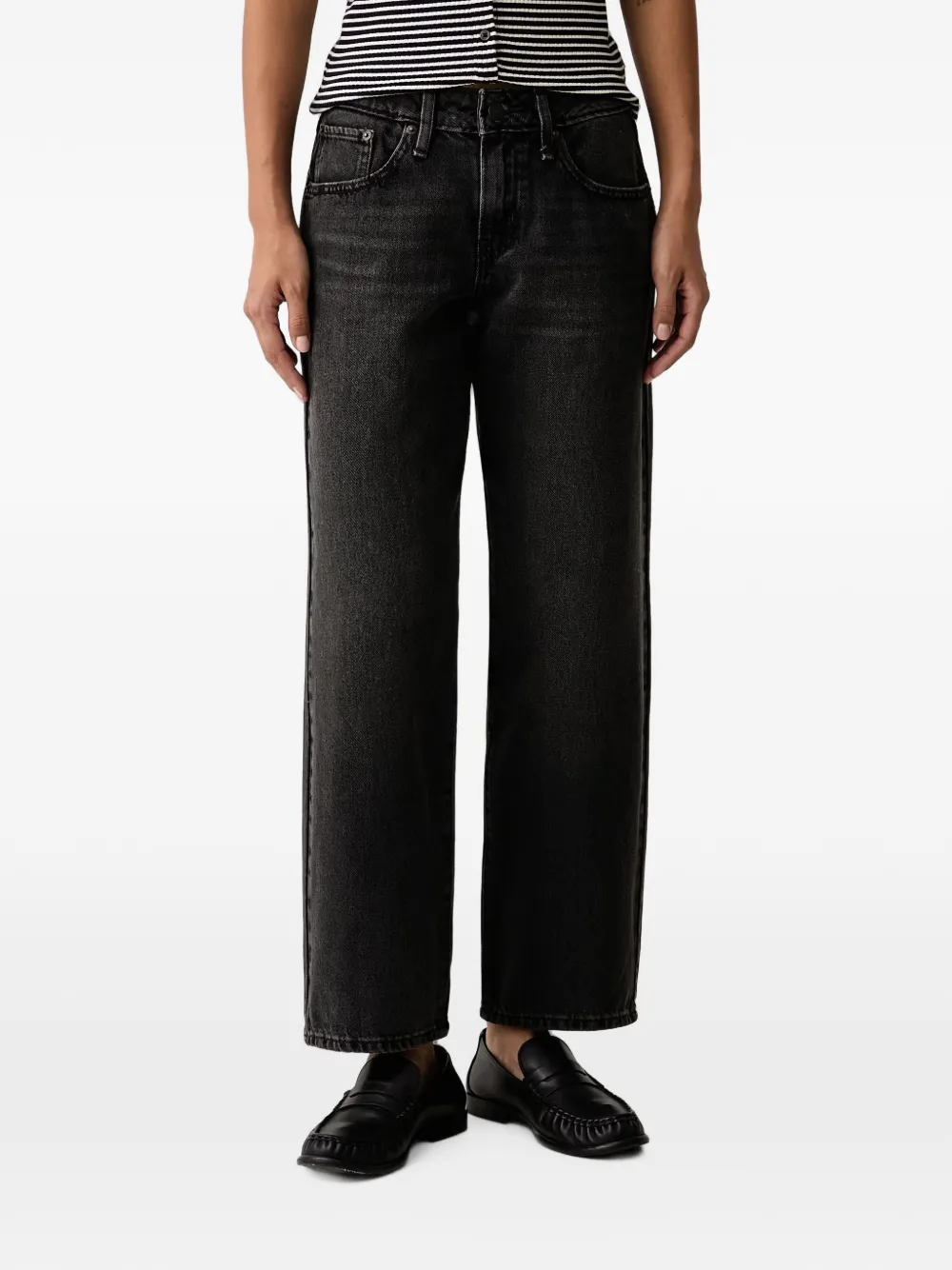 Levi's faded-effect straight-leg jeans