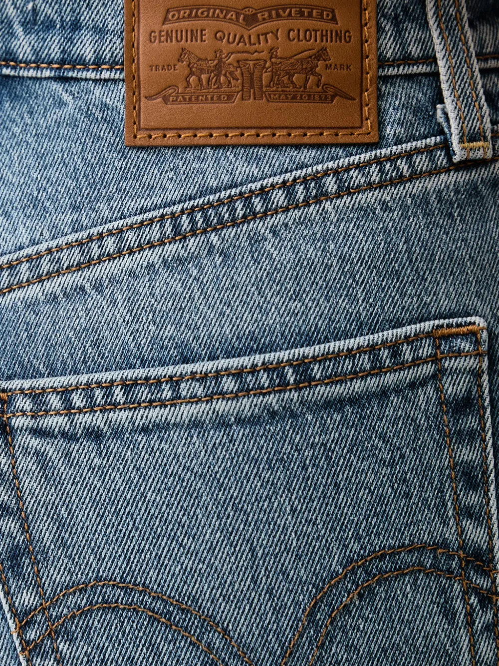Levi's 722 high-rise straight-leg jeans Blauw