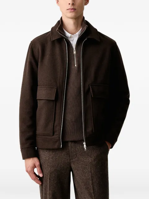 Lindbergh zip-up flap-pocket jacket
