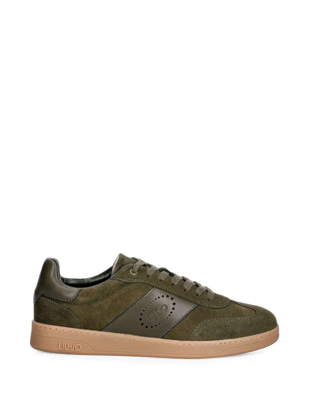 LIU JO suede logo-patch sneakers