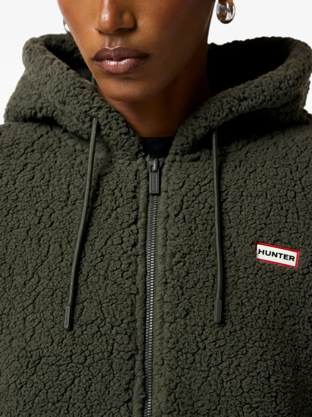 Hunter Explore Bonelle borg fleece hoodie Groen