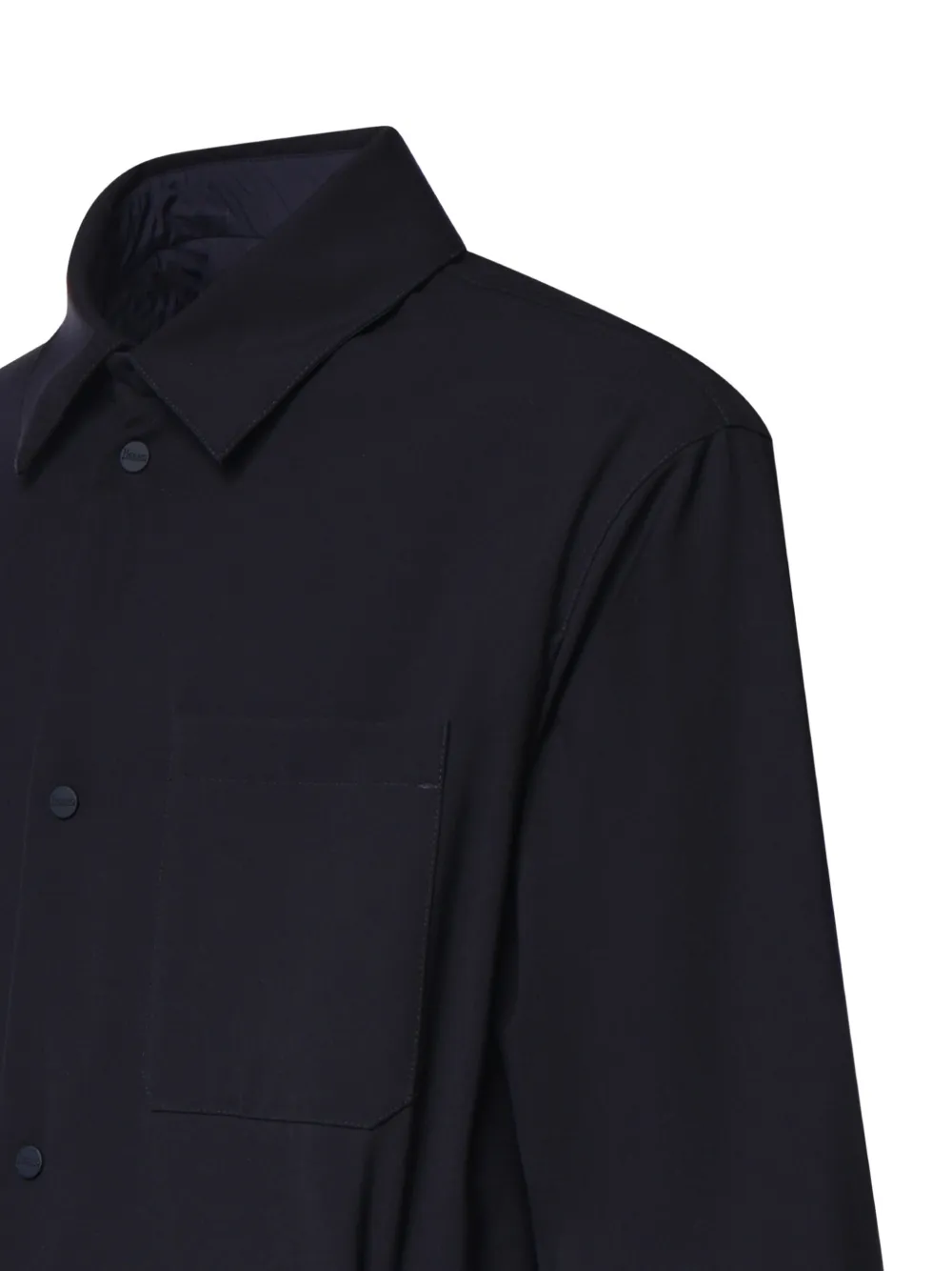 Herno Shacket padded chest-pocket shirt Blauw