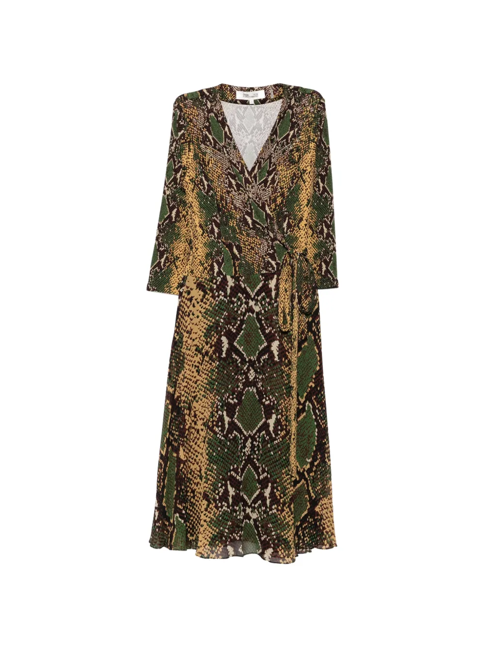 DVF Diane von Furstenberg Irina snake-print wrap midi dress