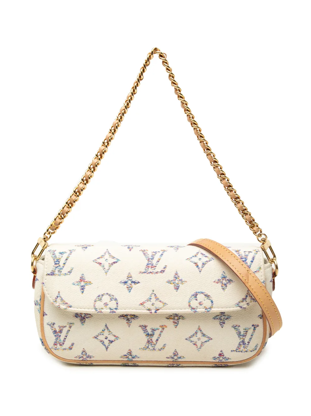 Louis Vuitton Pre-Owned 2000-2026 Monogram Jacquard Ivy Wallet on Chain satchel - White