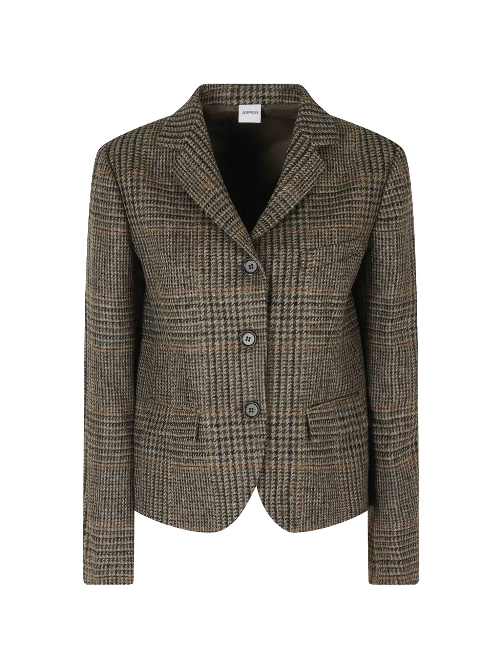 ASPESI check-pattern single-breasted jacket