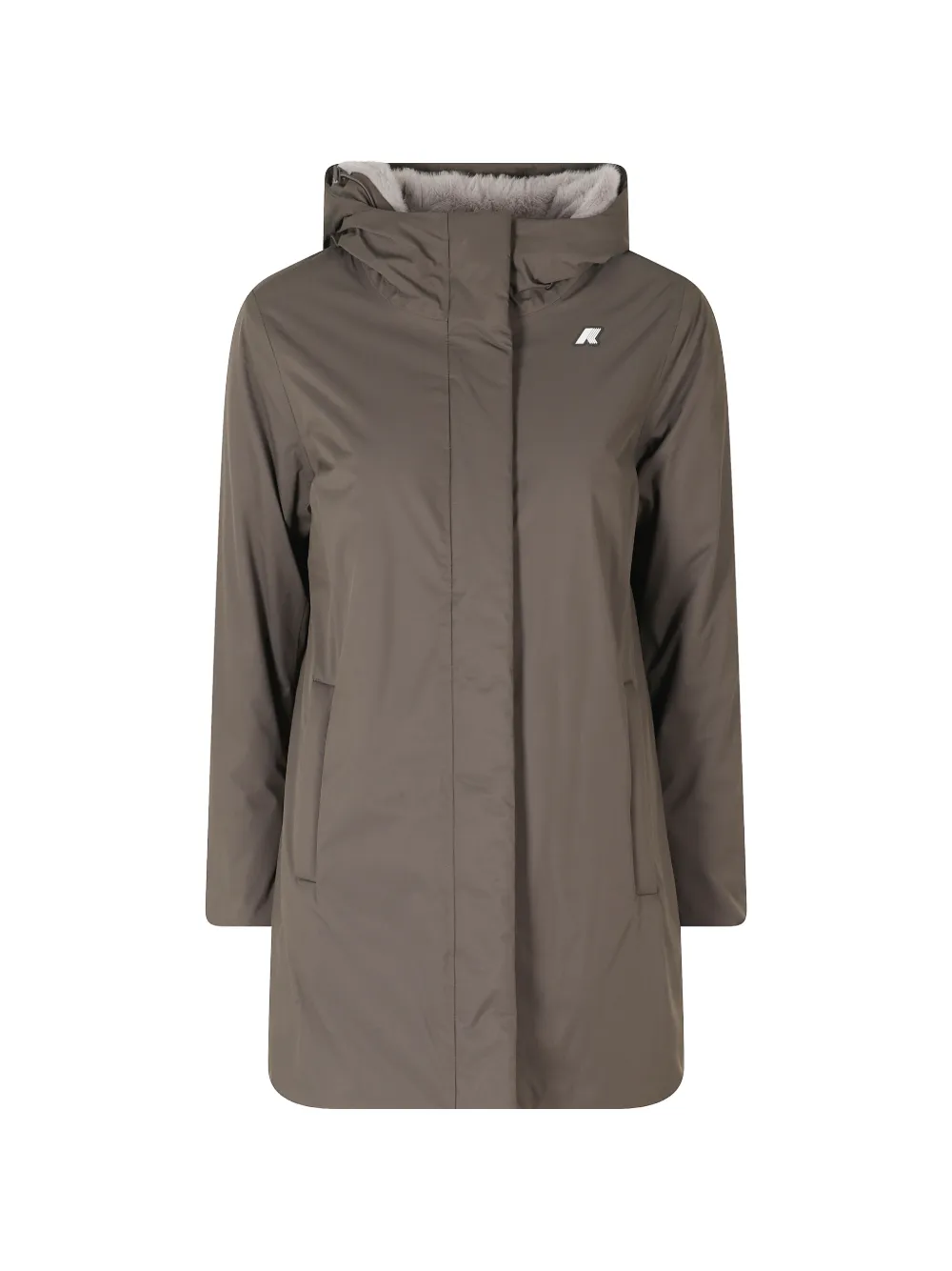 K-Way Sophie logo-patch hooded jcoat