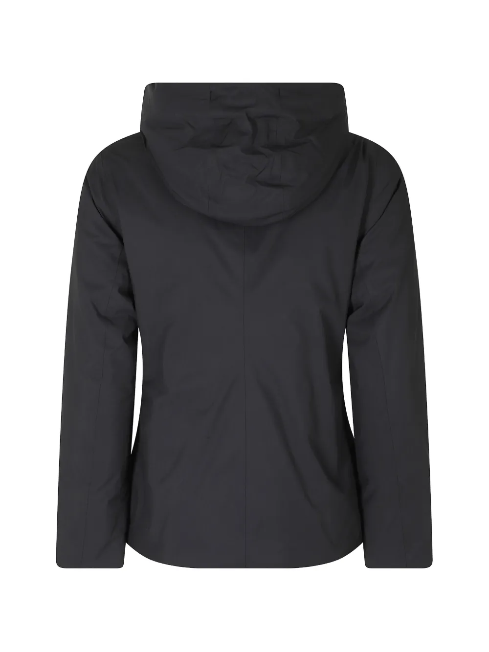 K-Way logo-patch hooded jacket Zwart