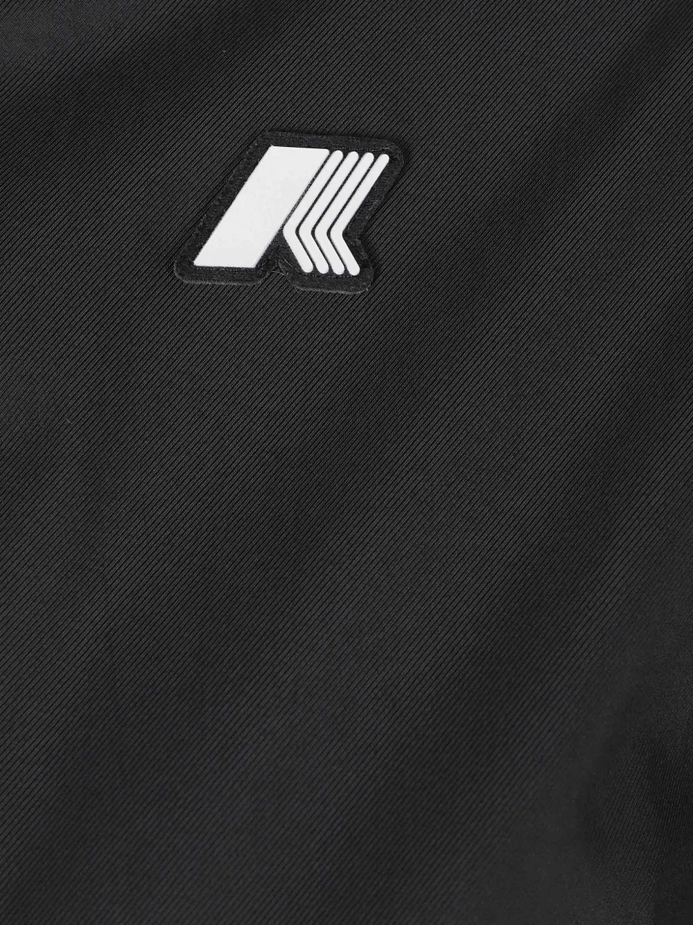 K-Way logo-patch hooded jacket Zwart