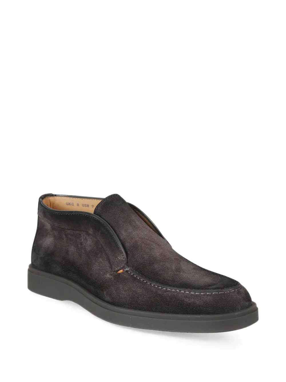 Santoni Dragon calf suede desert boots Grijs