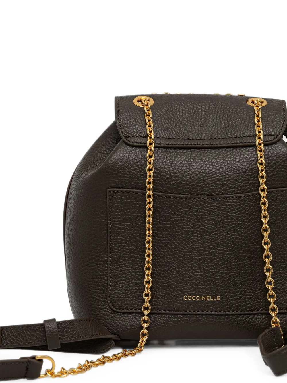Coccinelle Kleine C-Me Lock rugzak met kettingband Bruin