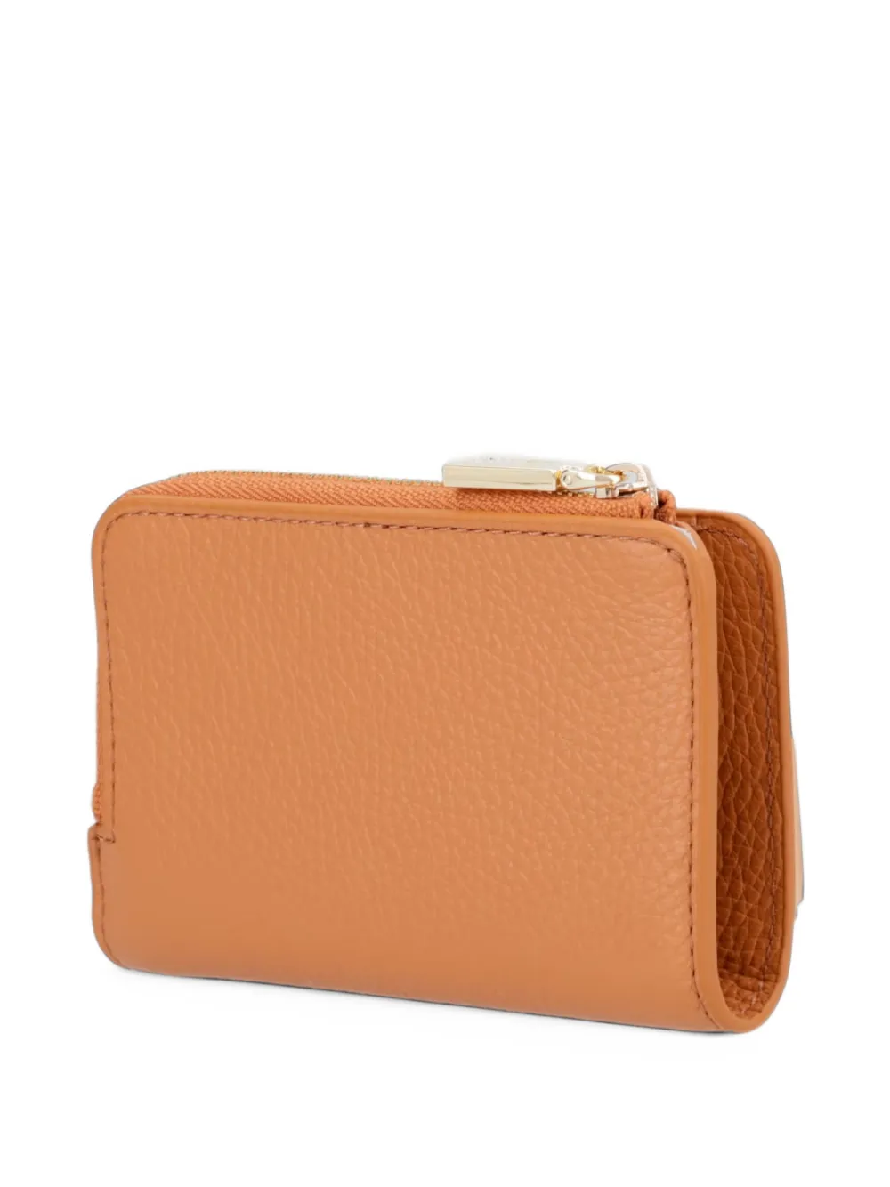 Coccinelle Kleine Metallic portemonnee met logoletters Oranje