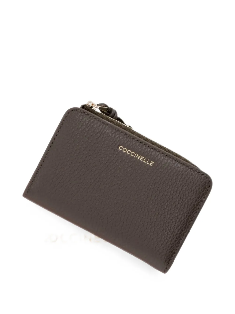 Coccinelle small Metallic leather wallet Bruin